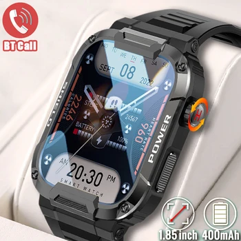 2023 Новые военные смарт-часы для мужчин для Xiaomi Android Ios, спортивные часы Ip68, водонепроницаемые 1,85 