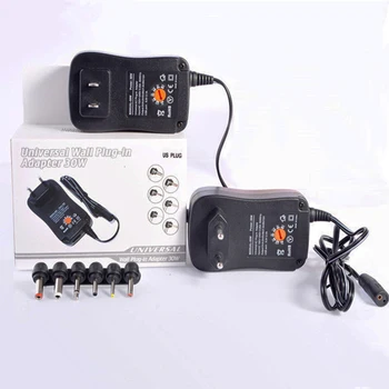 3 В-12 В Регулируемый 30 Вт AC 100-220 В Подключаемый Универсальный Настенный Адаптер Питания UK Plug US Plug EU Plug AC DC USB Источник Питания