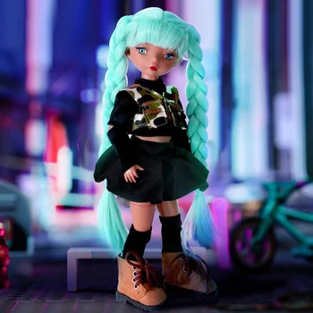 30-сантиметровая кукла-Планктон с голубыми волосами, Подвижная на 360 °, сменная кукла для девочек, детские игрушки, подарки-сюрпризы для мальчиков и девочек