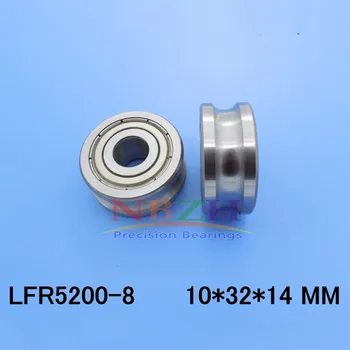 8-Мм гусеничные роликовые подшипники LFR5200-8 NPP LFR5200 KDD R5200-8 с пазом 2RS 10*32*14 мм (прецизионные двухрядные шарики) ABEC-5