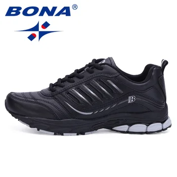 BONA Новый Самый популярный стиль мужских кроссовок для бега, прогулочных кроссовок, удобной спортивной обуви для мужчин для спорта Бесплатная Доставка