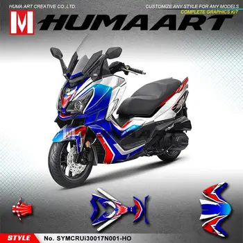 HUMAART Персонализированная Графика Комплект Наклеек на Мотоцикл Виниловые Наклейки для SYM Cruisym 300 2017 2018 2019 2020 2021