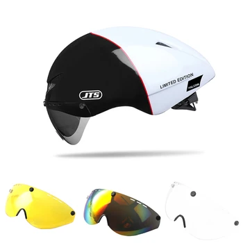 JTS, шлем для езды на велосипеде с защитными очками, трехколесный велосипед, шоссейный велосипед, мужская и женская дышащая защитная шапочка
