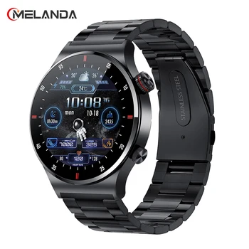 MELANDA 2023 Новые смарт-часы с Bluetooth-вызовом для мужчин, полносенсорный фитнес-трекер, пульсометр, умные часы для Android IOS