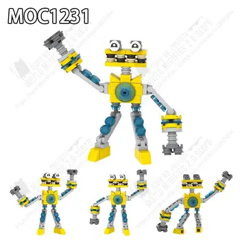 MOC1231 Креативная модель персонажа концерта MOC Monster, строительные блоки, серия игр, фигурки, Сборка кирпичей своими руками, игрушки для детей