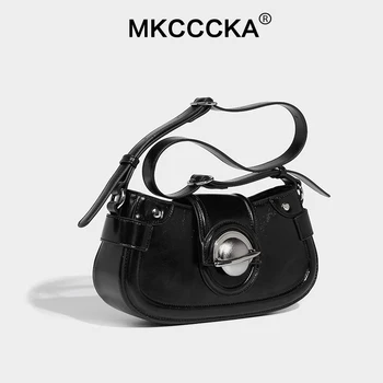 Moon Bag 2023 новая женская сумка Джинсовая сумка дизайнерская роскошная винтажная мотоциклетная сумка через плечо с одним плечом