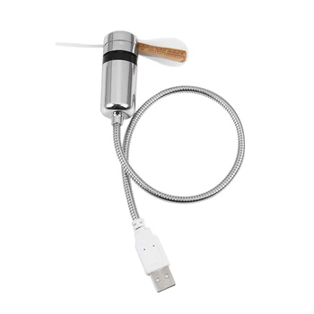 USB-Вентиляторы Мини-Дисплей Времени и Температуры Креативный Подарок со Светодиодной Подсветкой Классный Гаджет для Портативного ПК Компьютер