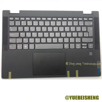 YUEBEI New/Оригинал для Lenovo IdeaPad Flex 5-14IIL05 Упор для рук Британская испанская клавиатура верхняя крышка Тачпад FP отверстие 2020 года, черный