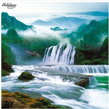 beibehang Персонализированная пейзажная живопись на заказ, водные фрески с изображением здоровья и водопада, фоновые обои для стен