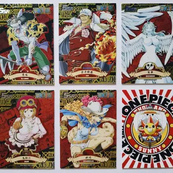 Аниме One Piece Monkey D. Luffy Нами Ророноа Зоро Eurocard Золотые и Серебряные Карты Ur Ssr Card Редкие Детские Игрушки Подарки На День рождения