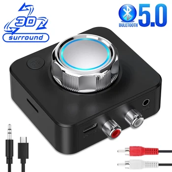 Аудиоприемник Bluetooth 5,0 3D Стерео Музыка Беспроводной Адаптер TF Карта R/L RCA 3,5 мм Разъем AUX Для Автомобильного комплекта Проводной Динамик/Наушники