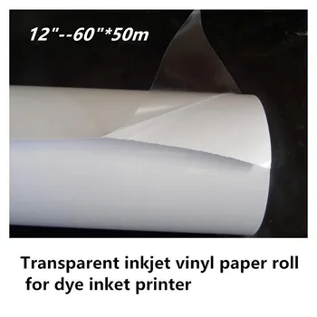 Высококачественная струйная прозрачная самоклеящаяся виниловая наклейка формата А4-60 дюймов в рулоне со съемным клеем