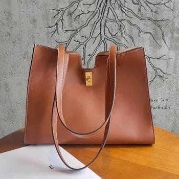 Высококачественные сумки из натуральной кожи для женщин 2023, Новые модные женские сумки через плечо, Брендовая дизайнерская сумка-тоут, сумочка