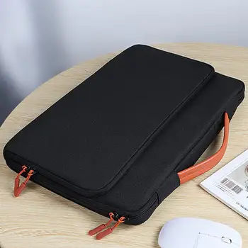 Деловая сумка на двойной молнии, легкая для хранения портативного ноутбука, деловая сумка для переноски, чехол для ноутбука