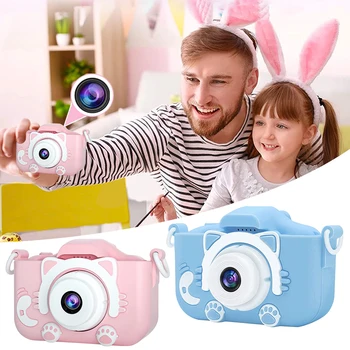 Детская двойная игрушечная камера 1080P HD Для фотосъемки видео Детские электрические игрушки Мини-камера для детей Camaras Fotografícas Para Niños