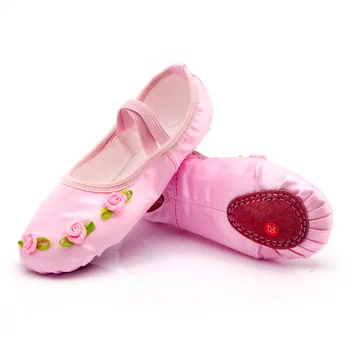 Дизайнерские балетные туфли из атласа для девочек, мягкая подошва, Танцевальная обувь для детского сада, Zapatillas De Ballet