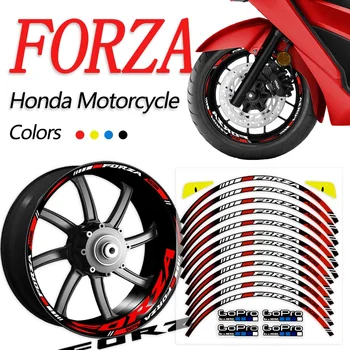 Для Honda FORZA 125 250 300 350 750 MF13 2022 2021 Светоотражающая наклейка на колесо, Водонепроницаемая наклейка на аксессуары для мотоциклов в полоску на ступицу