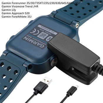 Зажимное Зарядное Устройство Для Garmin Vivomove Trend Forerunner 235 630 230 735XT 35 Часы Type-C/USB Кабель Для Зарядки Линии Передачи Данных Зарядное Устройство