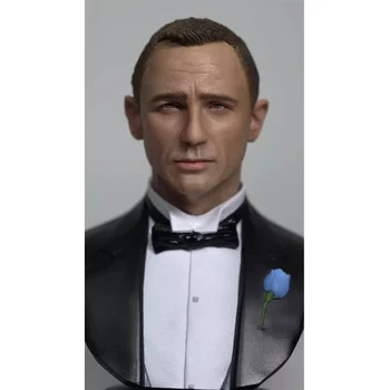 Классический бюст Джеймса Бонда 007 в масштабе 1/10 из смолы, неокрашенные фигурки, модели из смолы, миниатюрные фигурки, коллекция игрушек для хобби