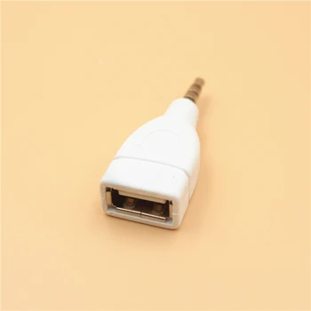 Конвертер-адаптер USB 2.0 Женский в 3,5 мм мужской AUX Аудио, прочный автомобильный разъем