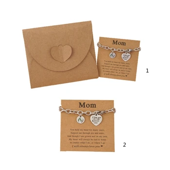 Круглое сердечко для браслетов с пожеланиями, браслетов для мамы и дочки, браслета на День матери G