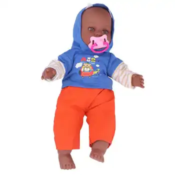 Кукла Реборн Крутая одежда новорожденная кукла с милым выражением лица Соска моющаяся высотой 16 дюймов для подарка на День рождения