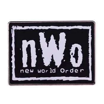 Металлические булавки с логотипом Борцовских организаций Нового Мирового порядка, брошь nWo