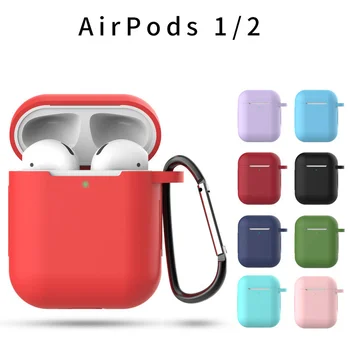 Мини Мягкий Силиконовый Чехол Для Apple Airpods 1/2 Противоударный Чехол Для Apple AirPods 2/1 Чехлы для наушников Air Pods Protector Case