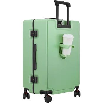 Многофункциональный чемодан, подстаканник, USB-зарядная тележка, кейс для пароля, посадочный ящик для путешествий, 20 дюймов, 24 дюйма для мужчин и женщин