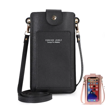 Модный женский кошелек, Многофункциональная сумка для телефона с сенсорным экраном, Летняя женская сумочка-клатч, мини-сумка через плечо, Женская сумка через плечо