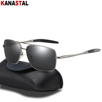 Мужские поляризованные солнцезащитные очки в металлической оправе UV400 Красочные мужские солнцезащитные очки ночного видения для вождения на открытом воздухе Soprts Eyewear