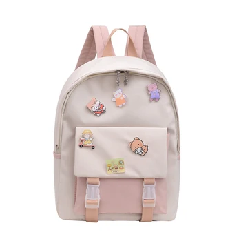 Мультяшные сумки для девочек, Корейская школьная сумка, рюкзаки большой емкости для женщин, летняя маленькая нейлоновая сумка через плечо, мини-рюкзак для путешествий