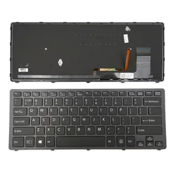 Новая Клавиатура для ноутбука Sony VAIO SVF14N2F4R SVF14N2G4R SVF14N2H4R SVF14N2I4R SVF14N2J2E SVF14N2J2R Черного Цвета С подсветкой