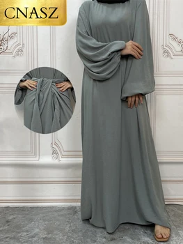 Новая Турецкая Кимоно-Туника Мусульманская Одежда Паранджа Исламский Халат Длинные Платья Для Женщин Саудовская Черная Абайя Скромный Наряд Бангладеш