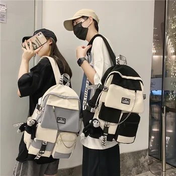 Новая корейская школьная сумка, женский студенческий рюкзак большой емкости, модный рюкзак для мальчиков, сумка для компьютера, женский школьный рюкзак, школьные сумки