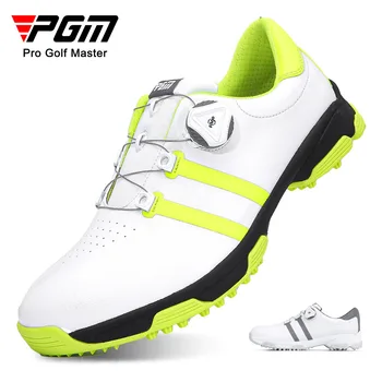 Новая мужская обувь для гольфа PGM, повседневная спортивная обувь, водонепроницаемая и нескользящая обувь со шнуровкой, мужская обувь для гольфа