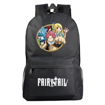 Новое аниме Fairy Tail Для мальчиков и девочек, сумки для школьных книг, женские сумки, школьные сумки для подростков, Мужские Студенческие рюкзаки для ноутбука, дорожные рюкзаки