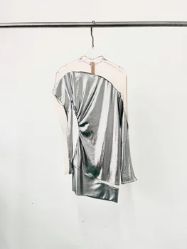 Новое платье из сетчатой ткани с асимметричной строчкой cultivate one's morality сезона весна-лето 2023 0405