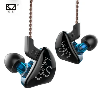 Новый гибридный драйвер для наушников с балансной арматурой KZ ES3 с микрофоном 1DD + 1BA Hybrid In Ear Monito Running Sport bluetooth-кабель для наушников