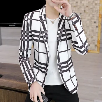 Новый мужской костюм, приталенная корейская версия молодежного модного мужского пальто красавчика Уилла Уэста, трендовый блейзер Hombre 자켓 남자 명품 Veste Homme