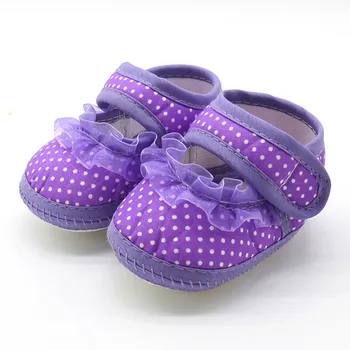 Обувь для девочек, обувь для новорожденных, кружевная обувь в горошек для девочек, теплая Повседневная обувь на плоской подошве, Детская повседневная обувь Zapatos Niña