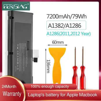 Оригинальный Новый Аккумулятор FERISING A1382 для ноутбука MacBook Pro 15 дюймов A1286 В начале 2011, конце 2011, середине 2012, MC721LL/A MC723LL 79Wh