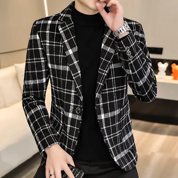 Осенью и зимой 2023 года Новый Тонкий мужской костюм с длинным рукавом Корейская версия красивого подросткового модного пальто All The Trend