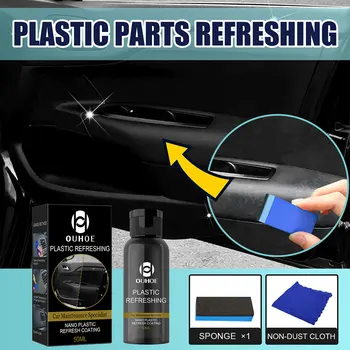 Пластиковый набор для освежающего покрытия Водонепроницаемое Обновляющее чистящее средство с губкой-щеткой и салфеткой для чистки салона автомобиля