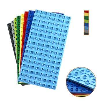 Пластина Хорошего качества Большого размера 8x16 128 Точек MOC Строительные Блоки Двусторонняя Опорная Плита Совместима с Кирпичами Lego Duplo