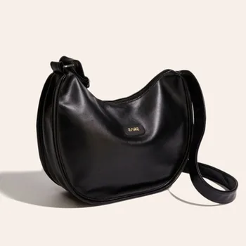 Повседневные женские сумки-хобо через плечо простого дизайна, черная сумка через плечо, женские спортивные сумки-мессенджеры, большие сумки-тоут