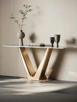 Роскошный входной столик, современная и минималистичная входная полка, шкаф для украшения прохода, настольный столик