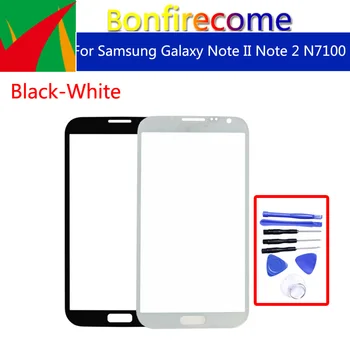 Сенсорный экран N7100 для Samsung Galaxy Note II N7100 Note 2 Note2 Замена объектива сенсорного экрана из переднего внешнего стекла 5,5 