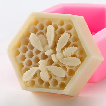 Силиконовые формы для мыла в виде 3D пчелиных сот, формы для поделок из смолы, формы для выпечки, Десертный мусс, Инструмент для украшения торта, кухонные принадлежности