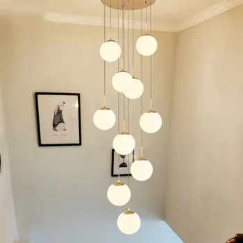 Скандинавский Минималистичный Стеклянный Сферический светодиодный подвесной светильник, используемый для Внутреннего освещения, украшения дома, потолочных светильников, промышленной люстры